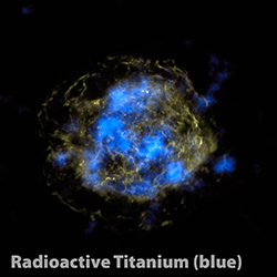 Radioactive Core of a Dead Star