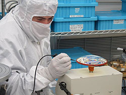 TESS Engineer Applies Room Temperature Vulcanization (RTV) Pads