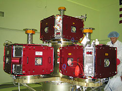 Five THEMIS Probes Mounted on the Probe Carrier